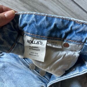 Rolla’s jeans. Classic straight. High rise regular fit. Size 24